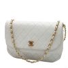 Chanel  Vintage handbag  in white quilted leather - 00pp thumbnail