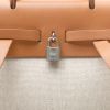 Hermès  Herbag backpack  in beige canvas  and natural leather - Detail D1 thumbnail