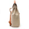 Hermès  Herbag backpack  in beige canvas  and natural leather - Detail D5 thumbnail