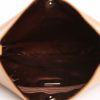 Prada   handbag  in brown patent leather - Detail D2 thumbnail