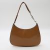 Prada   handbag  in brown patent leather - Detail D7 thumbnail