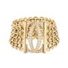 Cartier Pénélope large model cuff bracelet in yellow gold and diamonds - 00pp thumbnail