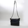 Chanel  Gabrielle  medium model  shoulder bag  in navy blue quilted leather  and black leather - Detail D8 thumbnail