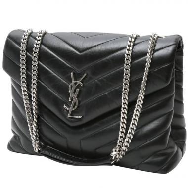 Saint Laurent - Authenticated Babylone Handbag - Patent Leather Black Crocodile for Women, Very Good Condition