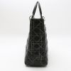 Dior  Lady Dior large model  handbag  in black leather cannage - Detail D6 thumbnail