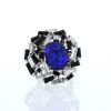 Bague Chaumet Le Grand Frisson en or blanc, diamants, onyx et opale bleue d'Australie - 360 thumbnail