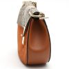 Chloé  Drew small model  shoulder bag  in orange suede  and beige python - Detail D6 thumbnail