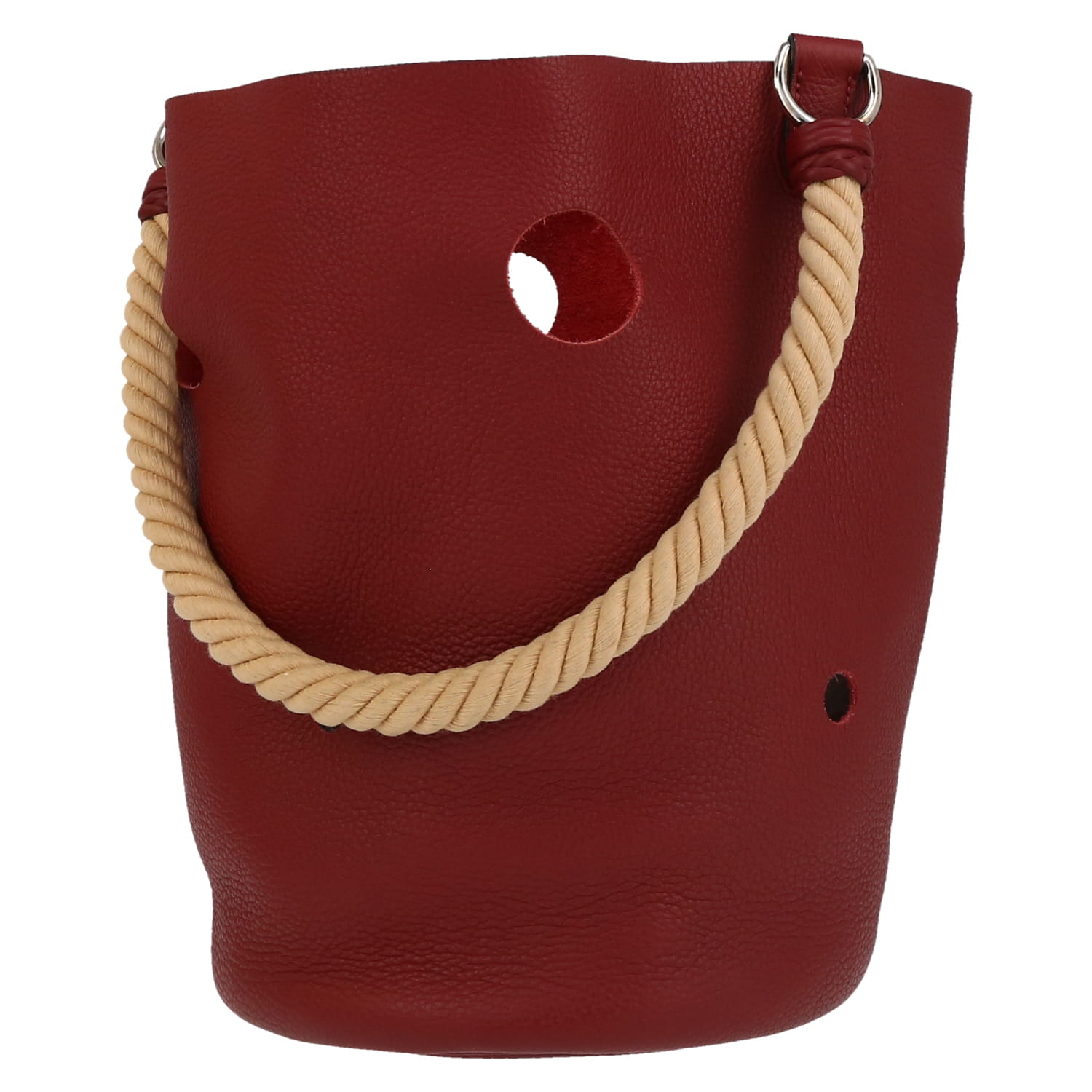 Sac cabas Hermès  Mangeoire en cuir togo rouge - Detail D3