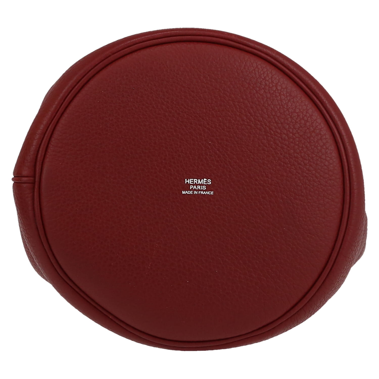 Hermès  Mangeoire shopping bag  in red togo leather - Detail D4