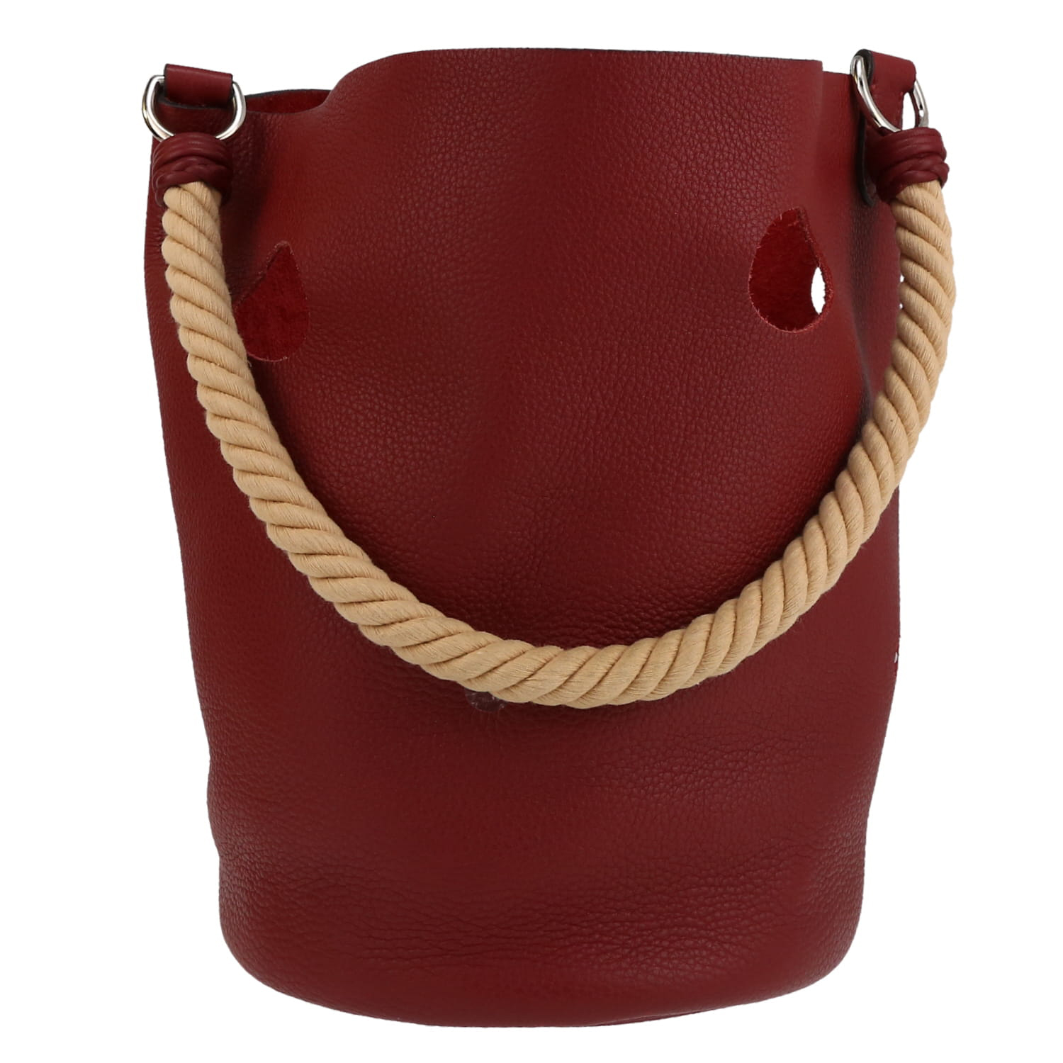 Bolso Cabás Hermès  Mangeoire en cuero togo rojo - Detail D7