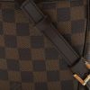 Louis Vuitton   shoulder bag  in ebene damier canvas  and brown leather - Detail D1 thumbnail