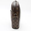 Louis Vuitton   shoulder bag  in ebene damier canvas  and brown leather - Detail D5 thumbnail