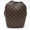 Borsa a tracolla Louis Vuitton   in tela a scacchi ebana e pelle marrone - Detail D7 thumbnail
