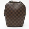 Louis Vuitton  Ipanema shoulder bag  in ebene damier canvas  and brown leather - Detail D7 thumbnail