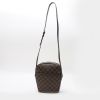 Louis Vuitton  Ipanema shoulder bag  in ebene damier canvas  and brown leather - Detail D8 thumbnail