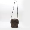 Louis Vuitton   shoulder bag  in ebene damier canvas  and brown leather - Detail D8 thumbnail