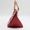 Louis Vuitton  Bellevue small model  handbag  in red monogram patent leather  and natural leather - Detail D6 thumbnail