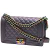 Chanel  Boy shoulder bag  in purple quilted leather - 00pp thumbnail