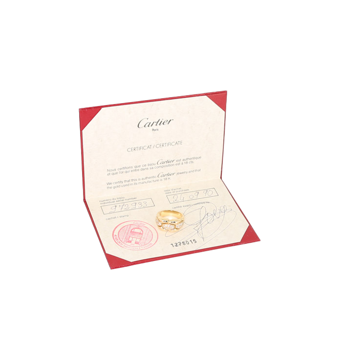 Bague Cartier en or jaune et diamants - Detail D2