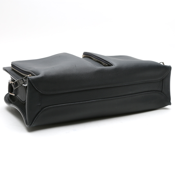 Louis Vuitton  Porte documents Voyage briefcase  in grey leather - Detail D4