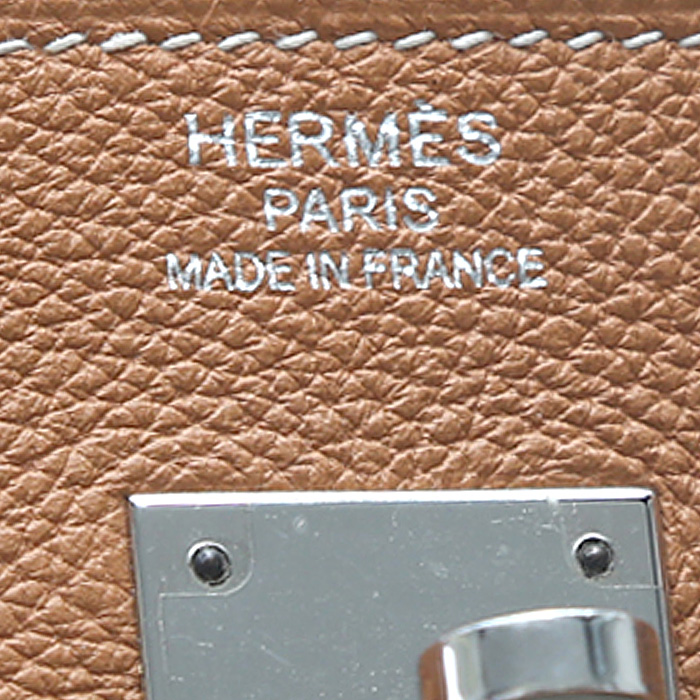 Sac à main Hermès  Birkin 40 cm en cuir togo gold - Detail D3