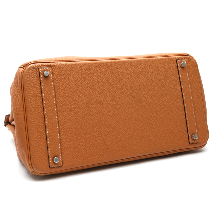 Hermès  Birkin 40 cm handbag  in gold togo leather - Detail D5