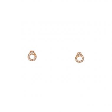 Pendientes Dinh Van Menottes R7,5 de oro rosa y diamantes