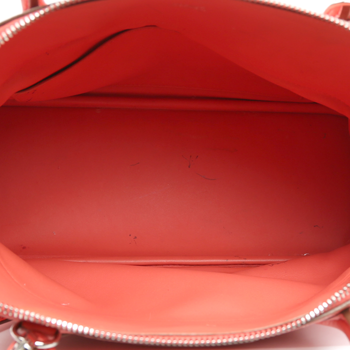 Hermès  Bolide handbag  in coral togo leather - Detail D2