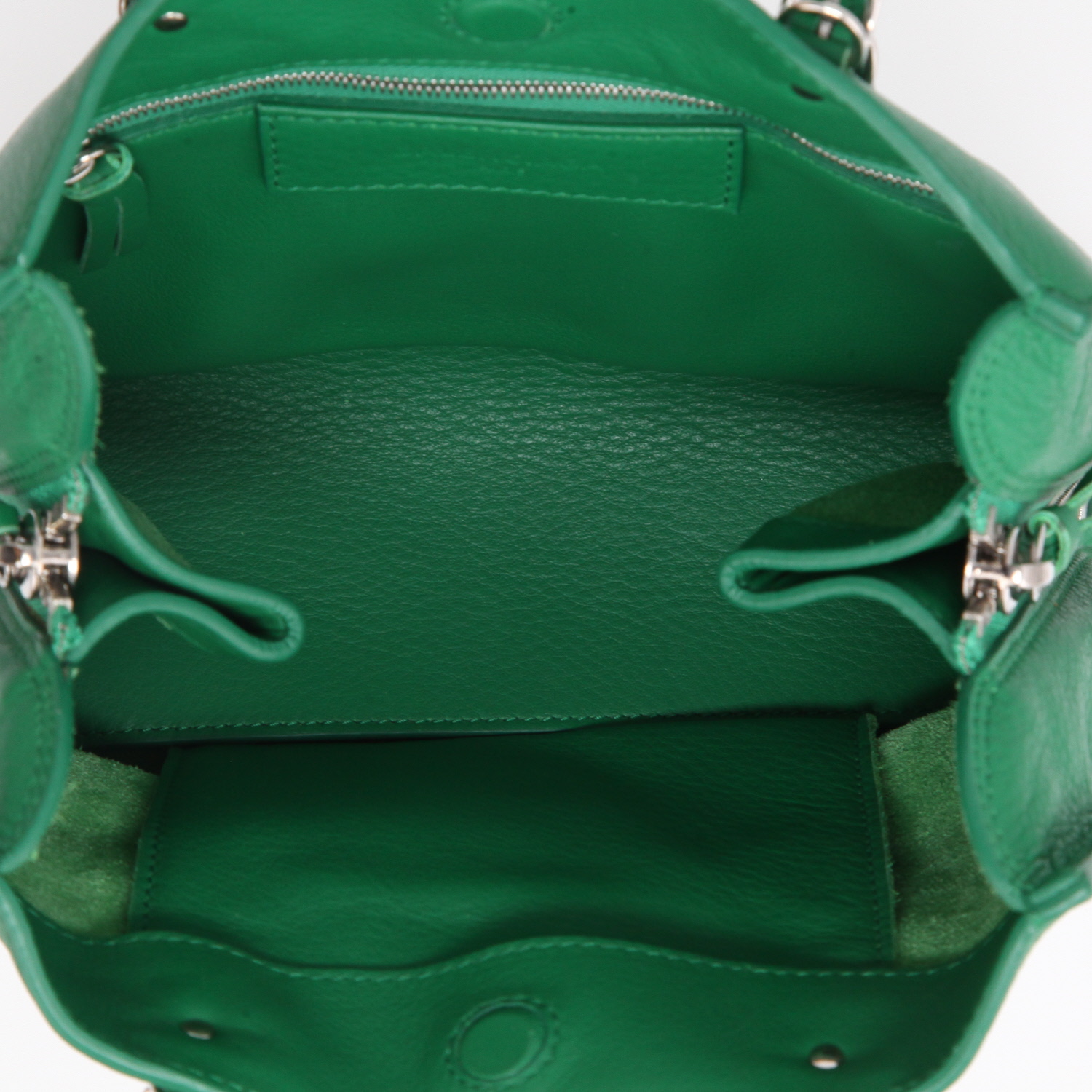 Balenciaga  Papier handbag  in green leather - Detail D2