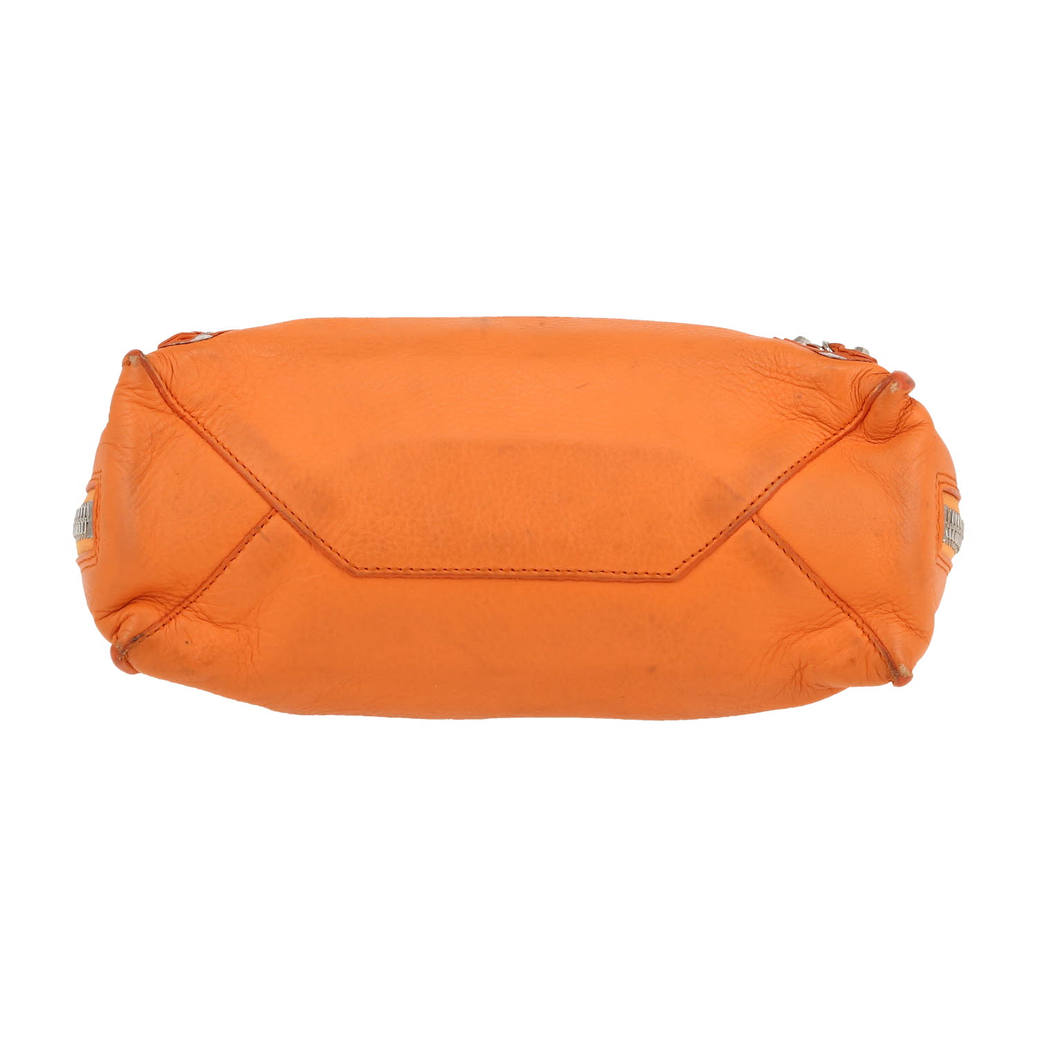Sac à main Balenciaga  Papier en cuir orange - Detail D1