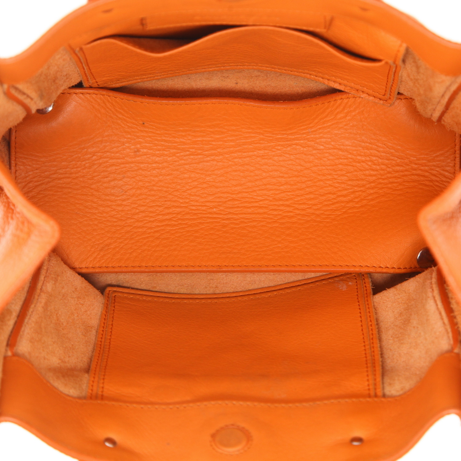 Sac à main Balenciaga  Papier en cuir orange - Detail D3
