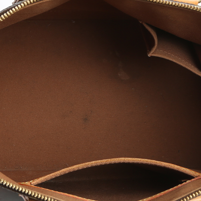 Sac à main Louis Vuitton  Alma petit modèle  en toile monogram marron et cuir naturel - Detail D2