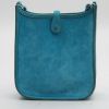 Hermès  Mini Evelyne shoulder bag  in blue doblis calfskin - Detail D7 thumbnail