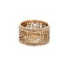 Poiray Coeur Fil medium model ring in pink gold and diamonds - 00pp thumbnail