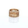 Poiray Coeur Fil medium model ring in pink gold and diamonds - 360 thumbnail