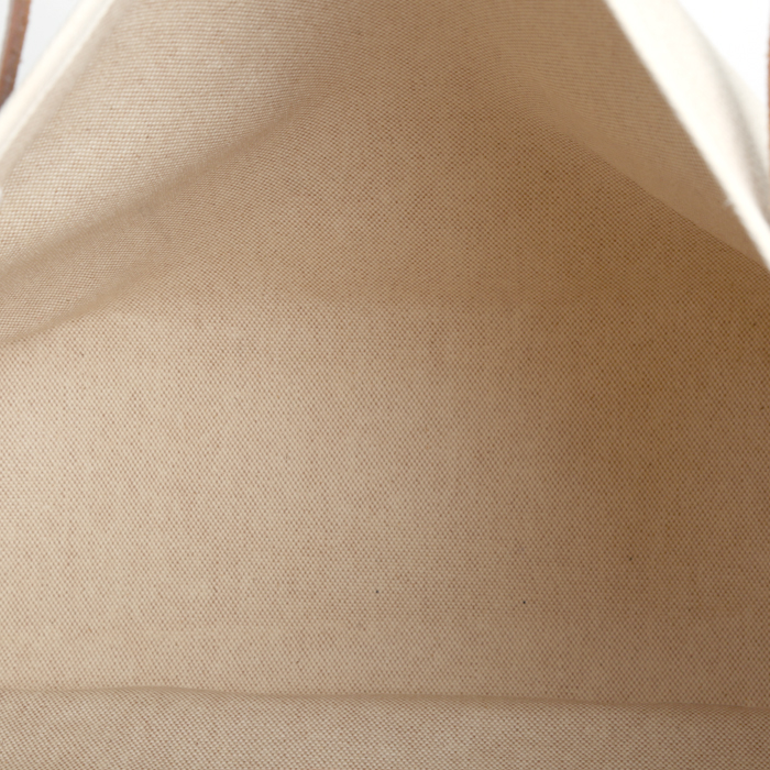 Sac bandoulière Hermès  Herbag en toile beige et vache Hunter naturelle - Detail D3