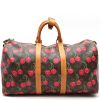 Louis Vuitton  Keepall Editions Limitées weekend bag  monogram canvas  and natural leather - Detail D7 thumbnail