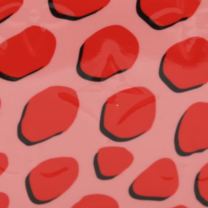 Louis Vuitton Dots Yayoi Kusama card wallet  in pink and red patent leather - Detail D1