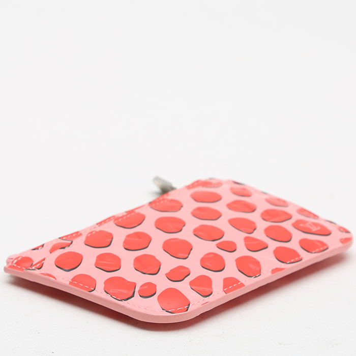 Louis Vuitton   card wallet  in pink and red patent leather - Detail D4