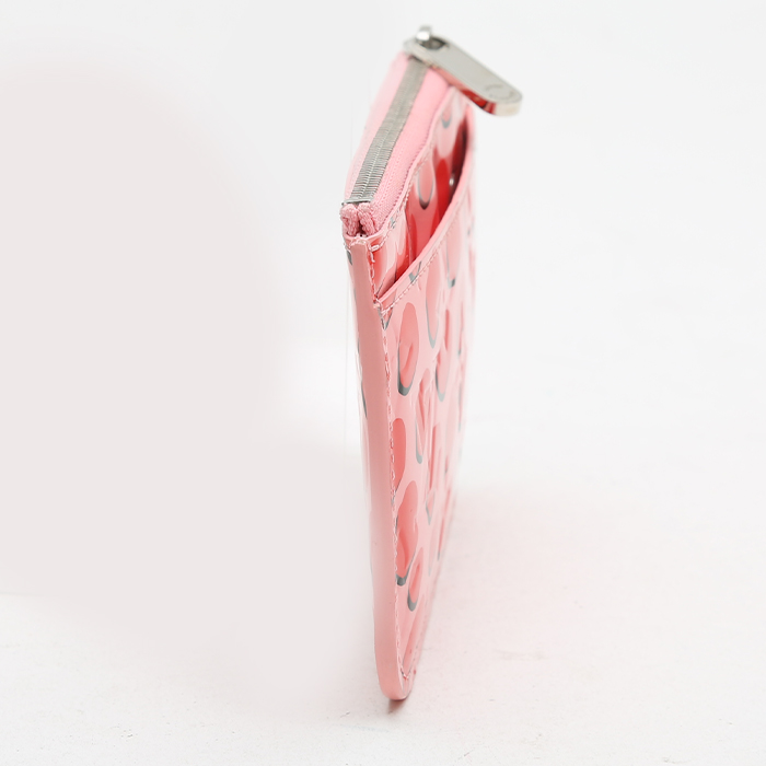 Louis Vuitton Dots Yayoi Kusama card wallet  in pink and red patent leather - Detail D5