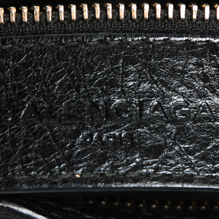 Balenciaga  City small model  handbag  in black leather - Detail D3