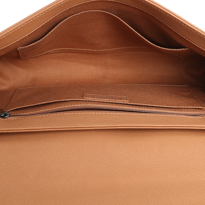 Borsa Chanel   in pelle martellata e trapuntata marrone - Detail D2