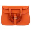 Hermès  Halzan shoulder bag  in orange Swift leather - Detail D2 thumbnail