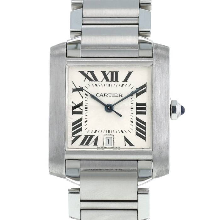 Cartier Tank Française  in stainless steel Ref: Cartier - 2302  Circa 2000