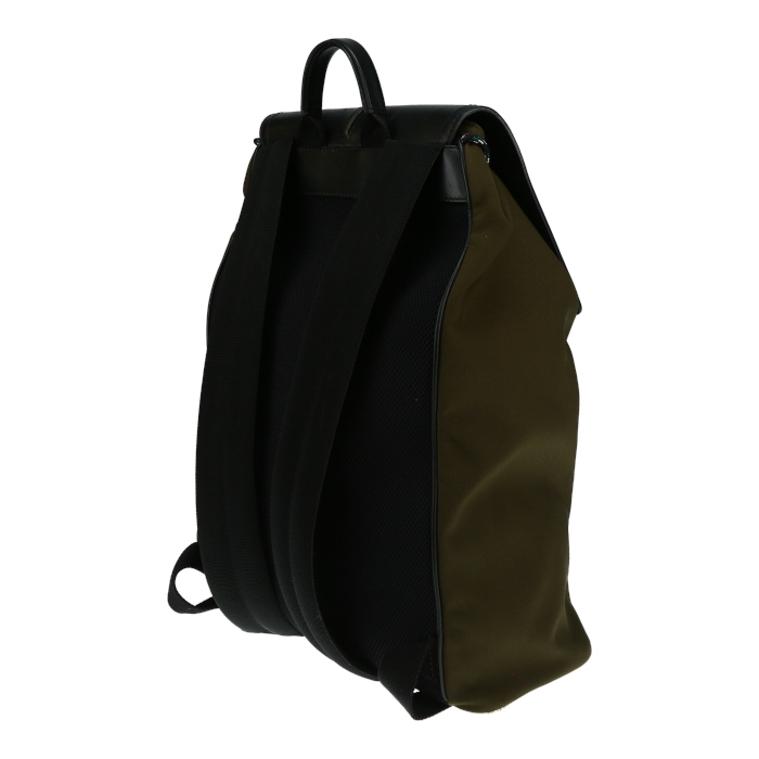 Dior  Motion backpack  in khaki canvas  and black leather - Detail D5