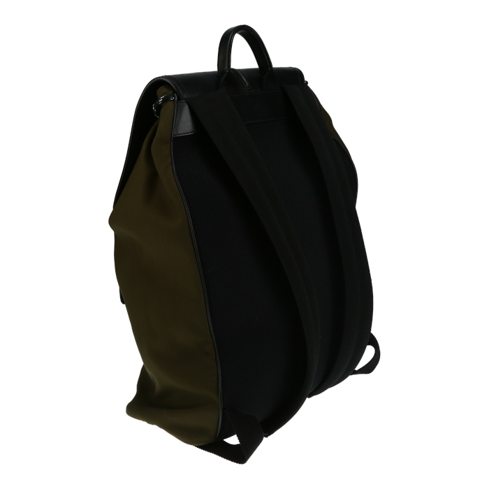 Dior  Motion backpack  in khaki canvas  and black leather - Detail D6