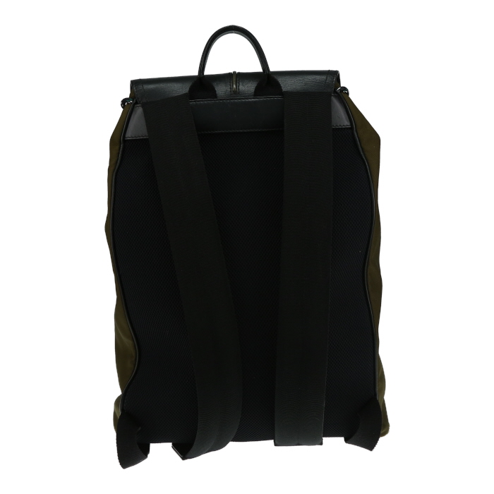 Sac à dos Dior  Motion en toile vert-kaki et cuir noir - Detail D7