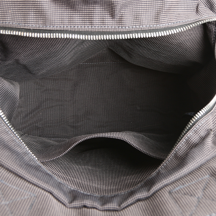 Sac à dos Hermès  Toto Bag Backpack en toile grise et noire - Detail D2