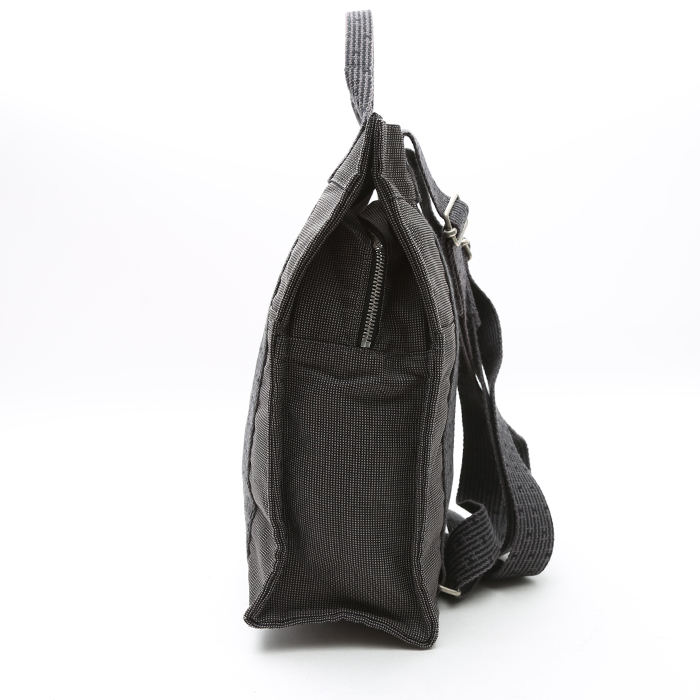 Mochila Hermès  Toto Bag Backpack en lona gris y negra - Detail D5