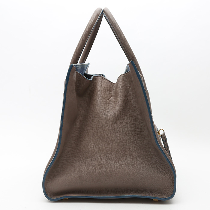 Celine  Phantom shopping bag  in taupe leather - Detail D6